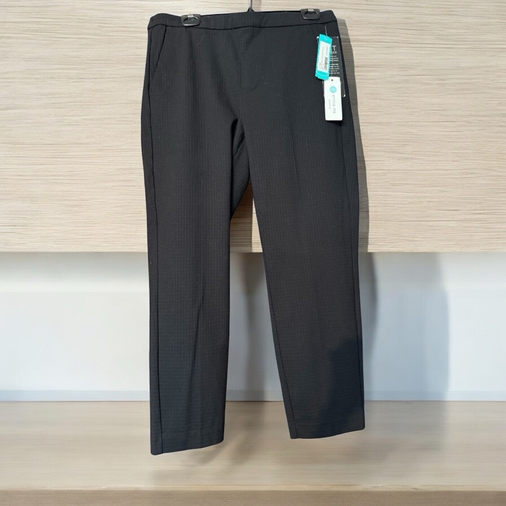 Liverpool Tyler Knit Textured Pull On Trousers Size 12 NWT Black